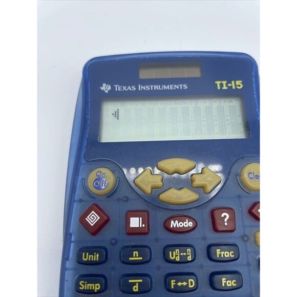 Texas Instruments TI-15 Scientific Calculator BLUE TESTED WORKING - Picture 2 of 3